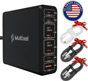 240W USB C Charger 8-Port Desktop USB C Charging Station 100W PD USB C Laptop Charger Compatible with MacBook Pro/Air iPads  Galaxy Note iPhone 14/13/12 Mini/Pro/Pro Max