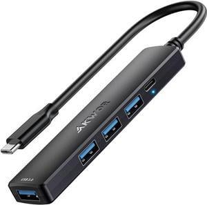 5-in-1 USB C Hub, USB C to USB 3.0 Hub with USB C Powered/Data Port, USB C Dock USB Extender for Type C Laptop MacBook, iMac, iPad Pro/Air, Dell, HP and More