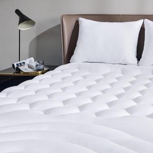 Short Queen Mattress Pad - Soft Cooling Mattress Pad RV Queen Quilted Fitted Mattress Protector with 8-21 Deep Pocket Breathable Fluffy Pillow Top White 60x75 Inches