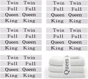 20 Pieces Bed Sheet Organizer Bands Bed Sheet Keepers Closet Organization Elastic Linen Labels for Bed Sheet Sets(Queen King Full Twin)