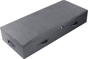 Large Under the Bed Storage Container for Duvets Blankets Bedding Accessories Black Gray