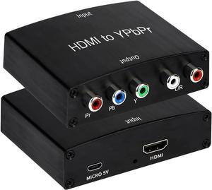 HDMI to Component Converter HDMI to YPbPr 5RCA RGB + R/L Converter V1.4 with R/L Audio Output Support for MacBook TV Blu-Ray DVD PS4 DVD PSP Xbox 360 Fire TV Stick