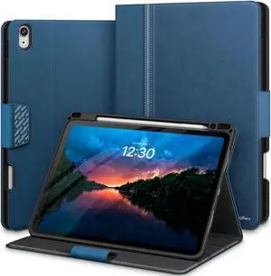 Case for iPad Air 11 inch Case (2024) iPad Air 5th/4th Generation Case (2022/2020) 10.9-inch with Pencil Holder PU Leather Smart Cover [Auto Wake/Sleep + Multi-Angle Viewing Stand Blue