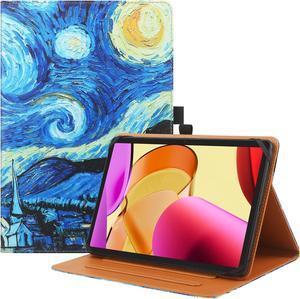9-10.5 Inch Universal Tablet Case Protective Cover Stand Folio Case for 9 10 10.5 Inch Android Touchscreen Tablet with Adjustable Fixing Silicon Band Starry Sky