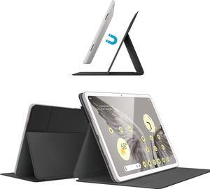 Google Pixel Tablet Case & Stand 2023 - Slim Foldable Design Adjustable Viewing Angles Camera Lens Protection Google Pixel Tablet Stand & Case - On Off Magnet - Black & White MagFolio