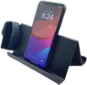 Mobile Cell Phone Stand Holder with Sound Amplification Dual Docking for Phone and Tablet. with Non-Slip Base Pads Bottom and in The Slots Mount on Desks Nightstand Bed or Kitchen Counter