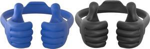 Thumbs Up 2 Pack Tablet Stand Tablet Holder Tablet Display Stands Holder for Desk Lazy Tablet Stand Stocking Stuffer Ideas Universal Cute Blue/Black