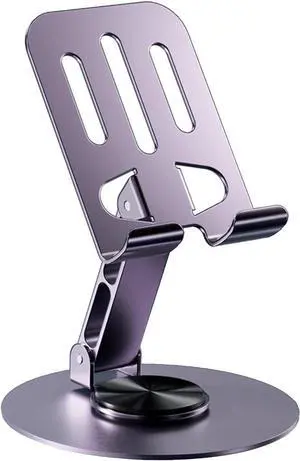 Phone Tablet Holder Metal Phone Stand 360 Rotation All Kinds Cellphone Foldable Scalable Office Desk Adjustable Portable for Travel