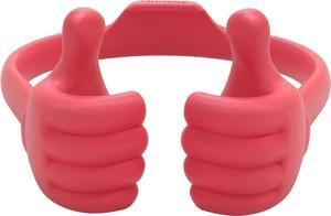 Thumbs Up Tablet Stand Tablet Holder Tablet Display Stands Holder for Desk Lazy Tablet Stand Stocking Stuffer Ideas Universal Cute Light Red