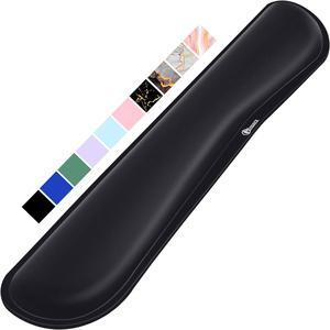 63D High-Density Thicken Memory Foam Keyboard Wrist Rest 17.3 Enlarge Ergonomic Wrist Rest with Anti-Slip Rubber Base for Typing Pain Relief Office Gaming Computer Laptop Mac Black