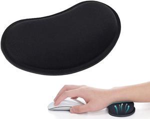 Wrist Rest for Mouse Ergonomic Memory Foam Wrist Cushion Support Pad Mouse Wrist Pad with Non-Slip Base for Typing Pain Relief Office Home Gaming Computer Black