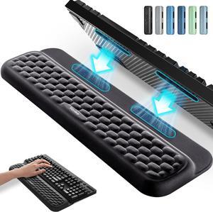 Keyboard Wrist Rest with Stickers Full Mechanical Keyboard Support Pad Desk Ergonomic Cushion for Computer Typing Office Work Home Gaming Soft Memory Foam Arm Palm Hand Pain Relief Gift