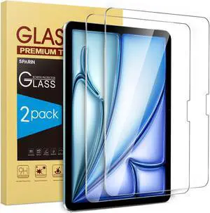 2 Pack Screen Protector for iPad Air 11-inch 2024 (6th Generation) Tempered Glass- Pencil Pro & Case Compatible Anti-Scratches High Definition