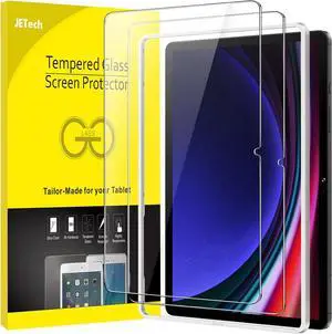 Screen Protector for  Galaxy Tab S9 11-Inch and Galaxy Tab S9 FE 10.9-Inch with Easy Installation Frame Tempered Glass Film HD Clear 2-Pack