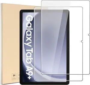2 Pack Screen Protector for  Galaxy Tab A9 Plus 10.9 Inch 2023 Tempered Glass with HD Clarity Scratch Resistance and Bubble-Free Installation - Straight Edges
