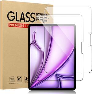 -2 Pack Screen Protector for iPad Air 13 Inch 2024, iPad Air 6th Gen 13-inch (M2) Tempered Film, 9H Hardness Anti-Scratch Resistant, HD Clarity