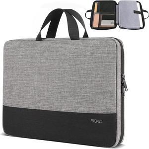 Laptop Case 15.6 inch TSA Laptop Sleeve Computer Bag Water Resistant Computer Case Carrying Cover Compatible for  HP   Notebook Gifts for Men Women Grey