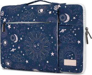 360 Protective 3 Pockets Laptop Sleeve Case Bag Computer Carrying Cover with Handle for MacBook Air 15 inch and 15.6 inch HP     Notebook (Sol de Mayo)