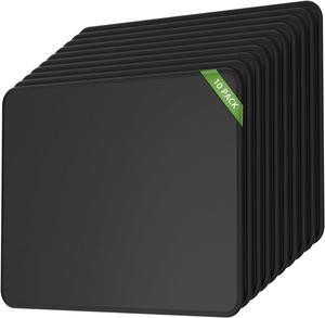10 Pcs Mouse Pad [30% Larger] Computer Mouse Pads with Stitched Edges Black Mousepads Bulk with Non-Slip Rubber Base Mouse Pad for Computers Gaming & Home 11 x 8.5inches 3 mm Thickness