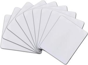 Sublimation Mouse Pad Blank Rectangular Blanks 3mm Thick for Transfer Heat Press Printing Crafts 9.4x7.9x0.12 Inches White 11pcs