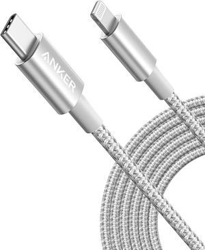 Nylon USB C to Lightning Cable [10ft MFi Certified] for iPhone 13 13 Pro 12 Pro Max 12 11 X XS XR 8 Plus  Supports Power Delivery (Silver)