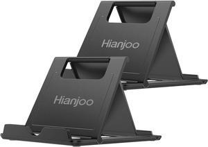 2 Pack Cell Phone Stand Holder/Tablet Stand Holder Universal Foldable Adjustable Desktop Mobile Phone Kickstand Compatible with iPhone 15 14 X XR Max Compatible with iPad Air Pro Black