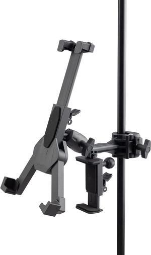 On-Stage TCM1500 Tablet/Smartphone Holder (Setup for Tablets Computers E-Readers Smartphones and Phablets Clamp Mount Nonslip Padding Adjustable Angle and Rotation External Battery Holder)