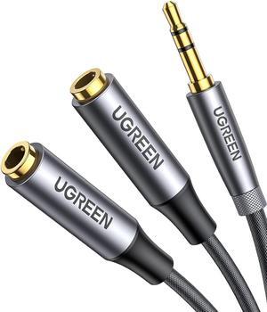 Headphone Splitter 3.5mm Aux Splitter 2 Female to 1 Male Audio Y Splitter Stereo Dual Headphone Adapter Compatible with MacBook iPad PC Tablet Laptop TV Phone PS4 Speaker