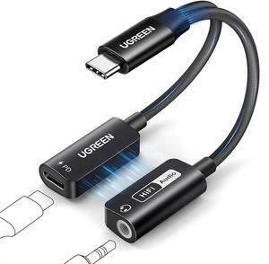 Magnetic USB C to 3.5mm Audio Adapter and Charger 2 in 1 Hi-Res 32bit/384kHz Aux to USB C with PD 60W Fast Charging Dongle Cable for iPhone 15 Pro Max Galaxy S24 Ultra Pixel 8 iPad Pro/Air