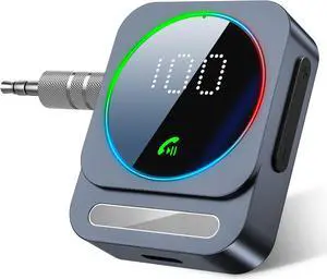 Bluetooth Aux Adapter Bluetooth 5.3 Receiver for Car Wireless Audio Receiver for Car/Home Stereo/Wired Headphones/Speaker Dual AUX Outputs RCA AUX 3.5mm