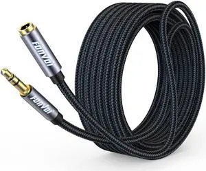 20FT 3.5mm Aux Jack Audio Extension Cable Male to Female TRS Headphone Extension Cable Compatible with Heaphone MP3 Players iPhone iPad Tablets Media Player