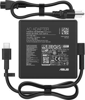 100W USB-C Laptop Charger A20-100P1A for  ROG Chromebook Z13 X13 GV301 GZ301 GA401QM GA503QM G533QM GX703HS ZenBook 14 14X UX425QA UM425QA TypeC 20V 5A Adapter Power Supply Cord ( 100w)