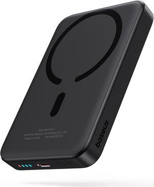for MagSafe Portable Charger 10000mAh Wireless Magnetic Power Bank with Type-C Cable 20W PD Charging Slim Phone Battery Pack for iPhone 15/15 Pro/15 Pro Max iPhone 14/13/12 Series -(Black)