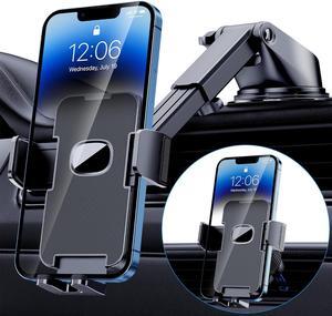 Phone Holder Car Mount for iPhone [Powerful Suction] Phone Mount for Car Dashboard Windshield Air Vent Universal Accessories [Thick Cases Friendly] Automobile Phone Holder Fit iPhone Smartphone