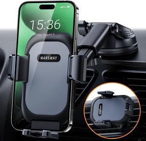 Ultra Stable Phone Holders for Your Car [Powerful & 360 Adjustable Suction Cup] Universal Car Phone Holder Mount Long Arm Flexible Car Mount for Dashboard Windshield Air Vent All Phone Case
