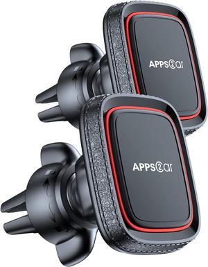 2 Pack Magnetic Phone Car Mount Car Phone Holder Mount Magnetic Built in 6 Strong Magnets Air Vent Cell Phone Holder for Car with Adjustable Secure Tightening System