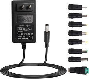 19V 2A AC Adapter Switching Power Supply Charger Cord with 8 Interchangeable DC Plug 19V 2 Amp 38 Watt Power Adapter for 19 Volt 500mA 600mA 800mA 900mA 1000mA 1500mA 2000mA Equipment