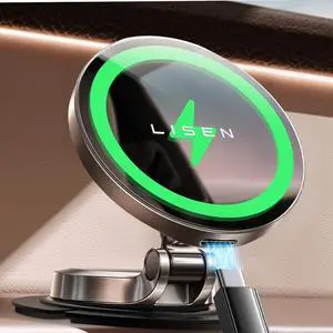 LISEN for Magsafe Car Mount Charger, 15W Fast Charging Magnetic Wireless Car Charger [Mini & Metal], 2025 Ultra Magnetic Car Phone Holder Dashboard for iPhone Car Mount for iPhone 16e Pro Max 15 14 13