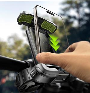 Bike Phone Holder [2024 Upgrade] Motorcycle Phone Mount Bicycle Phone Holder Handlebar Phone Mount iPhone Bike Mount Bike Accessories Bicycle Accessories for iPhone All 4.7-7 Phone