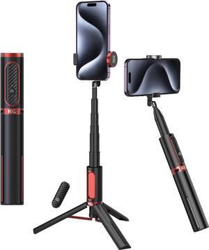 33 Selfie Stick Phone Tripod iPhone and Android Cell Phone Stand Wireless Remote Adjustable Phone Holder Premium Anti-Shake Travel Tripod for Video Recording and Photos