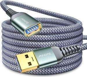 10FT USB Extension Cable USB Extender USB 3.0 Extension Cable Male to Female Cord High Data Transfer Compatible with Webcam USB Keyboard Flash Drive Hard Drive Printer