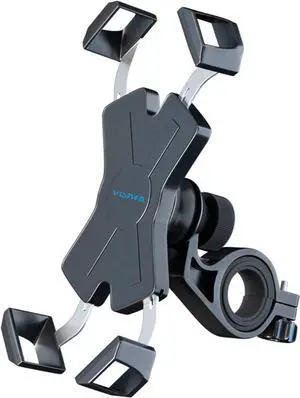 New Bike Phone Mount with Stainless Steel Clamp Arms Anti Shake and Stable 360° Rotation Bike Accessories/Bike Phone Holder for Any Smartphones GPS Other Devices Between 4 and 7 inches
