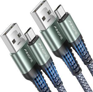 Micro USB Cable for Kindle [2Pack 6.6FT] Unbreakable USB Micro Cable Kindle Charger Cord Replacement Nylon Micro USB Charger Fit for  Galaxy S6 J7 Edge Note 5 Kindle Android Charger