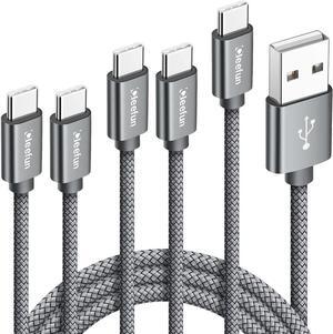 USB C Cable USB to USB C Cable Braided [5 Pack 3/3/6/6/10 ft] Type C Charger Fast Charging Cable for iPhone 15 Pro Max/Pro/Plus for  Galaxy S24 S23 S22 S21 S20 Ultra S10 Moto Pixel