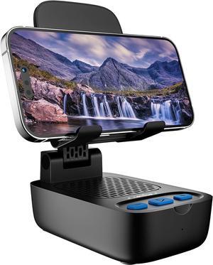 Cell Phone Stand with Wireless Bluetooth Speaker Punchy Bass & HD Stereo Sound Speaker for Home & Outdoors Compatible with iPhone/ipad/ Unique Ideal Gifts for Men Women-Black