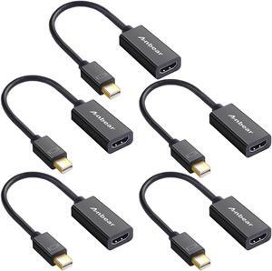 Mini Displayport to HDMI Adapter 5Pack Thunderbolt to HDMI Cable Gold-Plated Display Port to HDMI Adapter Compatible with MacBook Pro MacBook Air Mac Mini  Surface Pro