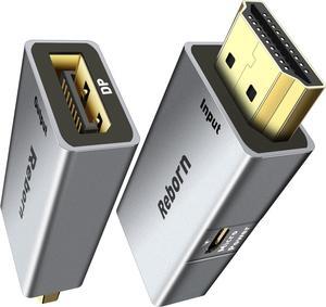 HDMI to DisplayPort Adapter | 4K@60Hz HDMI (Source) 2.0 Male to DP (Display) 1.2 Female Converter [1 Pack] HDMI to Display Port Adapter Compatible with Laptop AMD NVIDIA PS5 Xbox and More