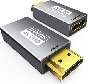 HDMI to DisplayPort Adapter (4K 60Hz 1080p 120Hz) Uni-Directional HDMI Male to DP Female Converter for Monitor Compatible with GPU Laptop AMD NVIDIA PS5 Xbox and More - 1 Pack
