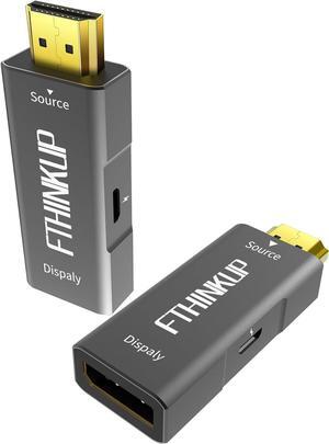 HDMI to DisplayPort Adapter 4K@60Hz Uni-Directional HDMI Male to Displayport Female Converter HDMI to DP Adapter Compatible with PS5 Xbox Laptop GPU AMD NVIDIA and Monitor - 1 Pack