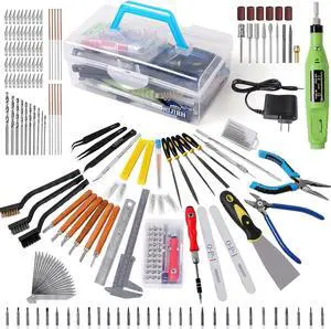 165 Pcs Pro Grade 3D Printing Tool Kit,3D Printer Tool Kits,Diverse 3D Printer Accessory & Electric Polishing Machine,Including Tool Box,for Remove/Trim and Finish 3D Print (Multi-Purpose)HIJIRH